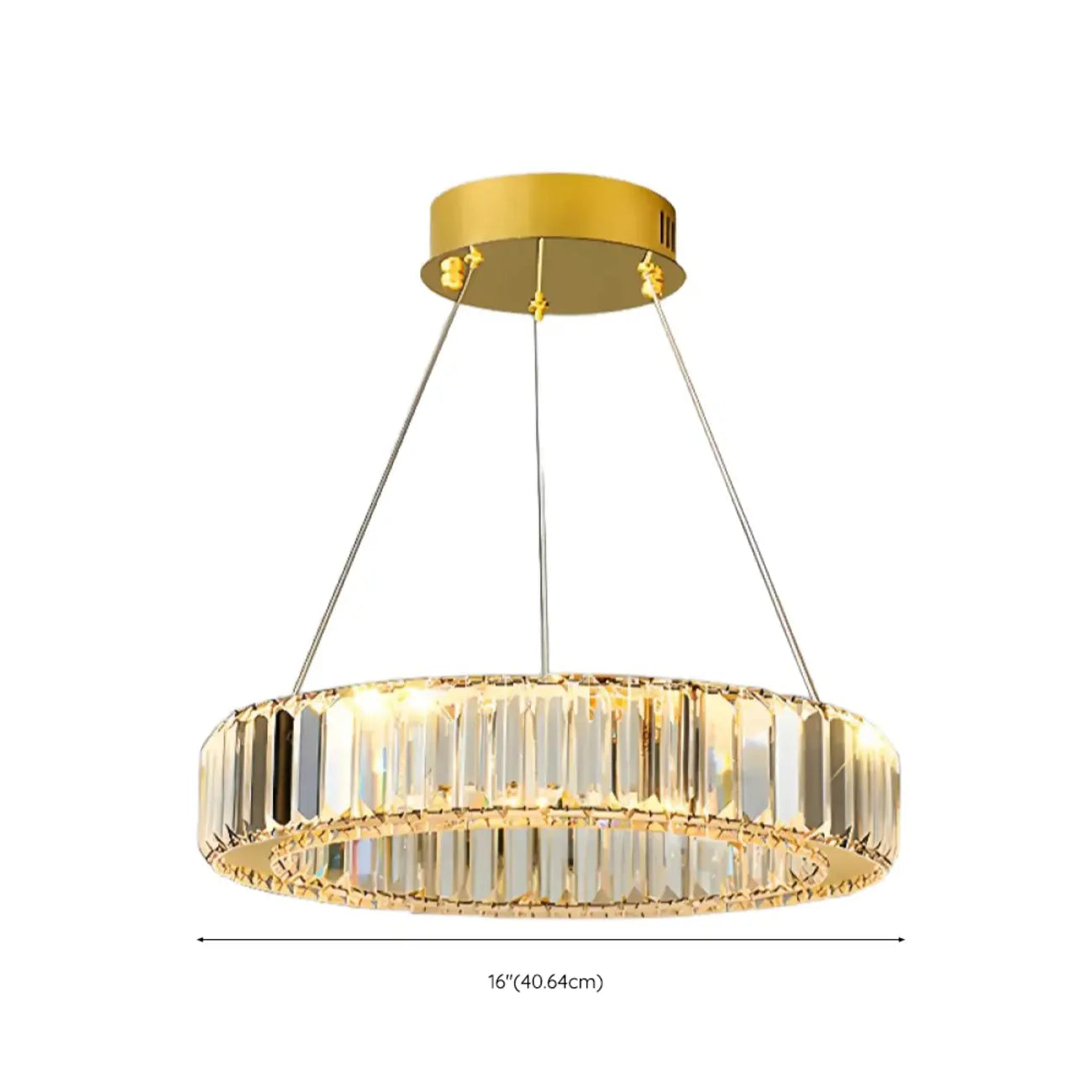 Glamorous Dual Glass Loop Modern LED Ring Chandelier