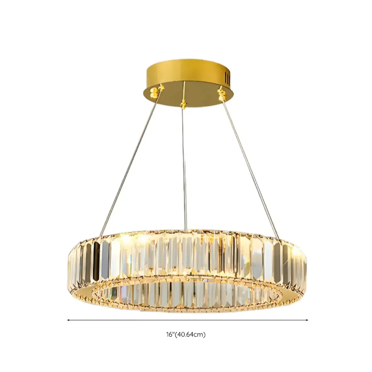 Glamorous Dual Glass Loop Modern LED Ring Chandelier