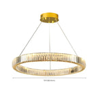 Glamorous Dual Glass Loop Modern LED Ring Chandelier