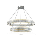 Glamorous Dual Glass Loop Modern LED Ring Chandelier