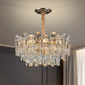 Glamorous Metal Large Round Crystal Chandelier