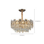 Glamorous Metal Large Round Crystal Chandelier