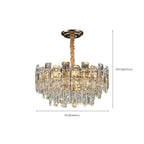 Glamorous Metal Large Round Crystal Chandelier