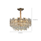 Glamorous Metal Large Round Crystal Chandelier