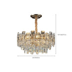 Glamorous Metal Large Round Crystal Chandelier