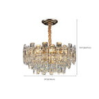 Glamorous Metal Large Round Crystal Chandelier