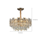 Glamorous Metal Large Round Crystal Chandelier