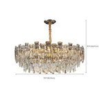 Glamorous Metal Large Round Crystal Chandelier