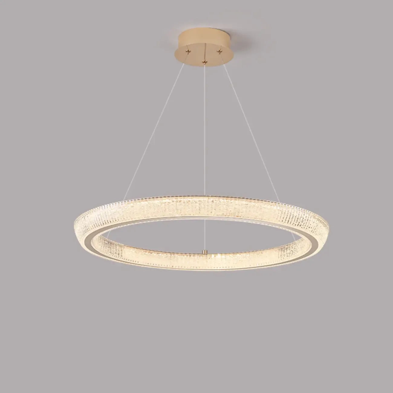 Gold Multi-Circle Glamorous Crystal LED Chandelier