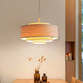 3 Tiers Solid Wood Pendant Lighting Adjustable Height