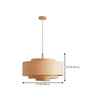 3 Tiers Solid Wood Pendant Lighting Adjustable Height