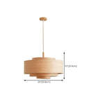 3 Tiers Solid Wood Pendant Lighting Adjustable Height