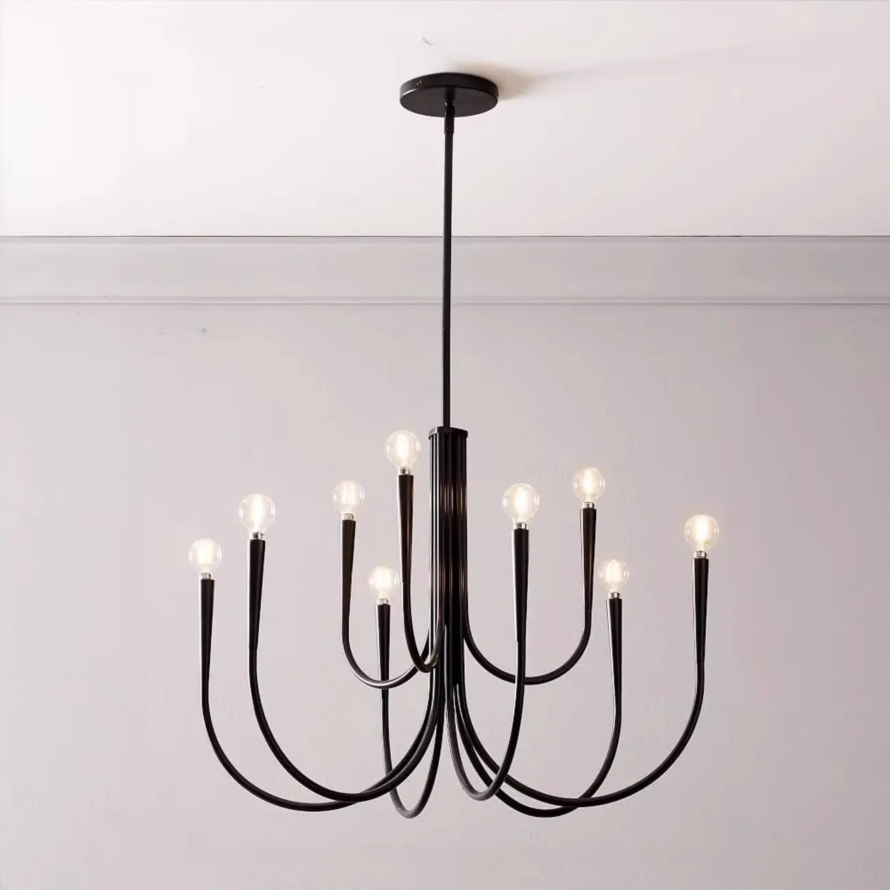 Gold Geometric Modern 6-Light Chandelier for Indoor Decor