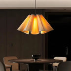 Modern Beige Fabric Pleated Adjustable Pendant Light
