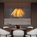 Modern Beige Fabric Pleated Adjustable Pendant Light