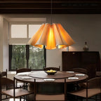 Modern Beige Fabric Pleated Adjustable Pendant Light