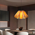 Modern Beige Fabric Pleated Adjustable Pendant Light