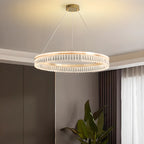 Dimmable Circle Gold Crystal Modern LED Chandeliers