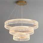Dimmable Circle Gold Crystal Modern LED Chandeliers