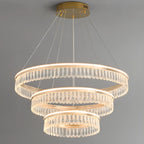 Dimmable Circle Gold Crystal Modern LED Chandeliers