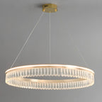 Dimmable Circle Gold Crystal Modern LED Chandeliers