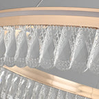 Dimmable Circle Gold Crystal Modern LED Chandeliers