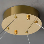 Dimmable Circle Gold Crystal Modern LED Chandeliers