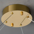 Dimmable Circle Gold Crystal Modern LED Chandeliers