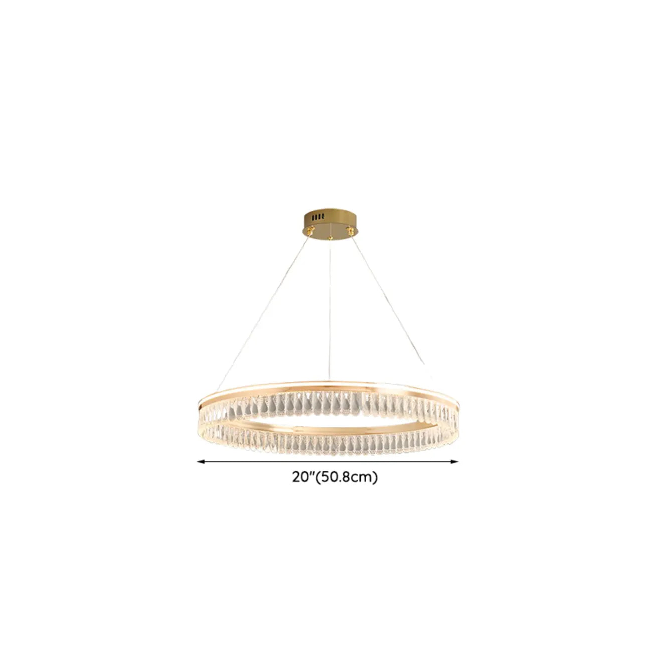 Dimmable Circle Gold Crystal Modern LED Chandeliers