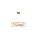 Dimmable Circle Gold Crystal Modern LED Chandeliers
