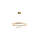 Dimmable Circle Gold Crystal Modern LED Chandeliers