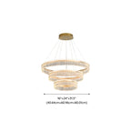 Dimmable Circle Gold Crystal Modern LED Chandeliers