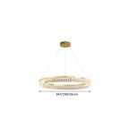 Dimmable Circle Gold Crystal Modern LED Chandeliers