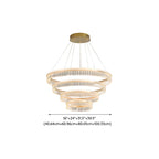 Dimmable Circle Gold Crystal Modern LED Chandeliers