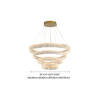 Dimmable Circle Gold Crystal Modern LED Chandeliers
