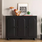 Chic Adjustable Shelves Wood Shoe Cabinet in White/Black