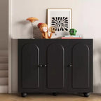 Chic Adjustable Shelves Wood Shoe Cabinet in White/Black