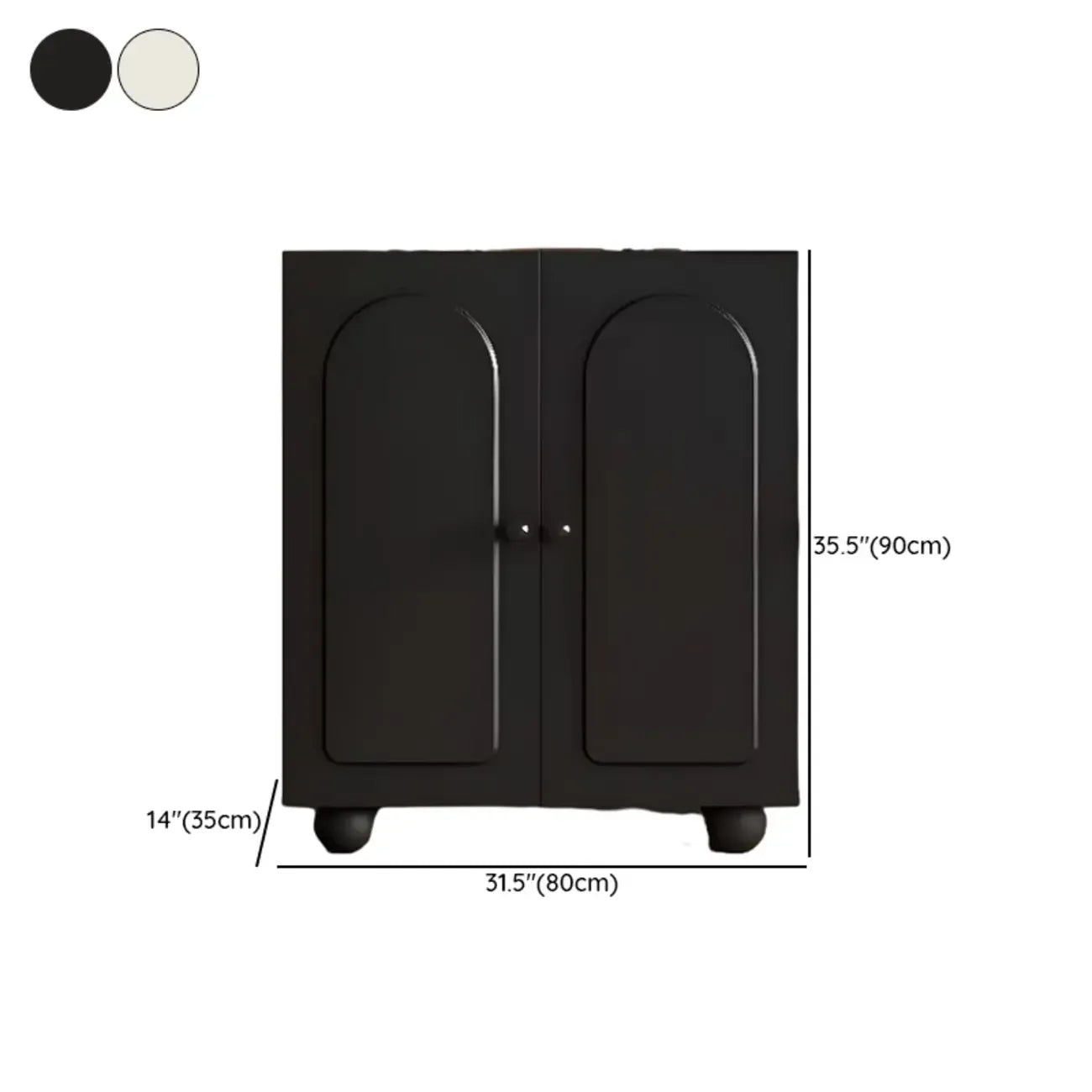 Chic Adjustable Shelves Wood Shoe Cabinet in White/Black