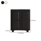 Chic Adjustable Shelves Wood Shoe Cabinet in White/Black