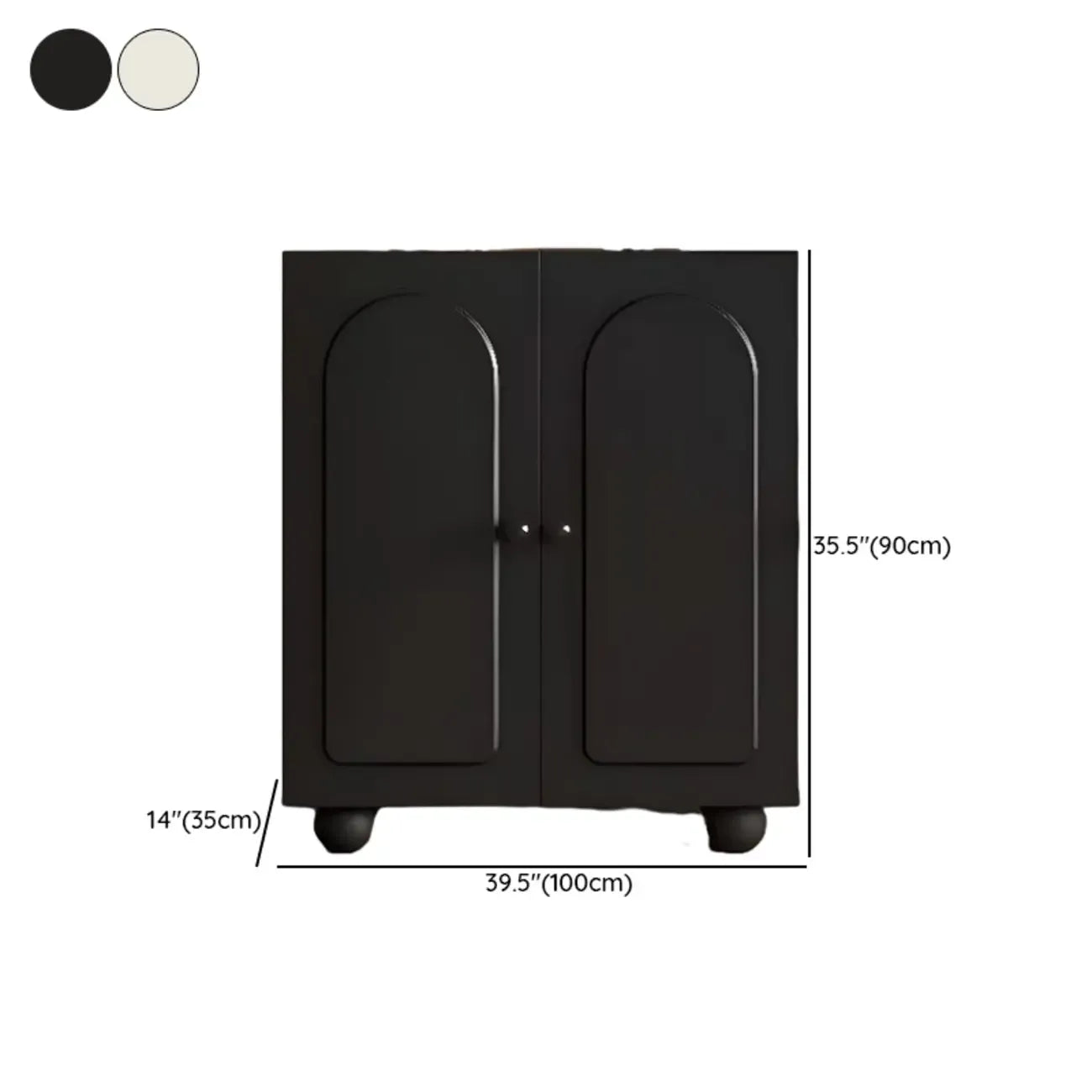 Chic Adjustable Shelves Wood Shoe Cabinet in White/Black