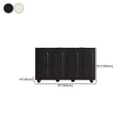 Chic Adjustable Shelves Wood Shoe Cabinet in White/Black