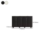 Chic Adjustable Shelves Wood Shoe Cabinet in White/Black