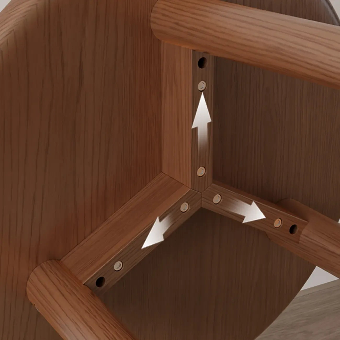 Compact Round Wooden 2-Tier Tripod Base Side Table
