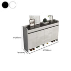 Sturdy Modern White Faux Wood Shoe Cabinet with Drawers