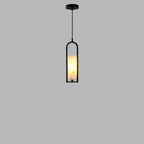 Adjustable Stone Metal Cylinder Pendant Light
