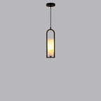 Adjustable Stone Metal Cylinder Pendant Light
