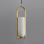 Adjustable Stone Metal Cylinder Pendant Light