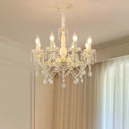 French Romantic Dimmable 8-Light Crystal Chandelier