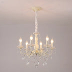 French Romantic Dimmable 8-Light Crystal Chandelier