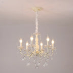 French Romantic Dimmable 8-Light Crystal Chandelier